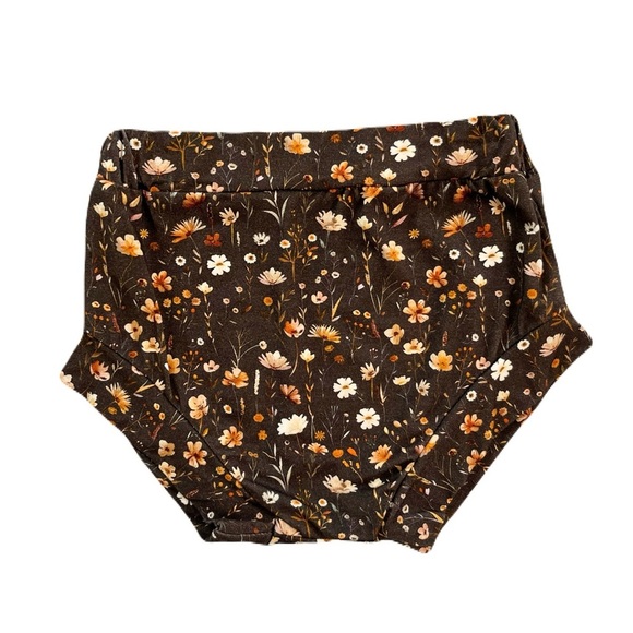 🇨🇦 Little Eyes Auburn Bloom Bamboo Peplum Set - Peplum Top & Bummies - Picture 6 of 6